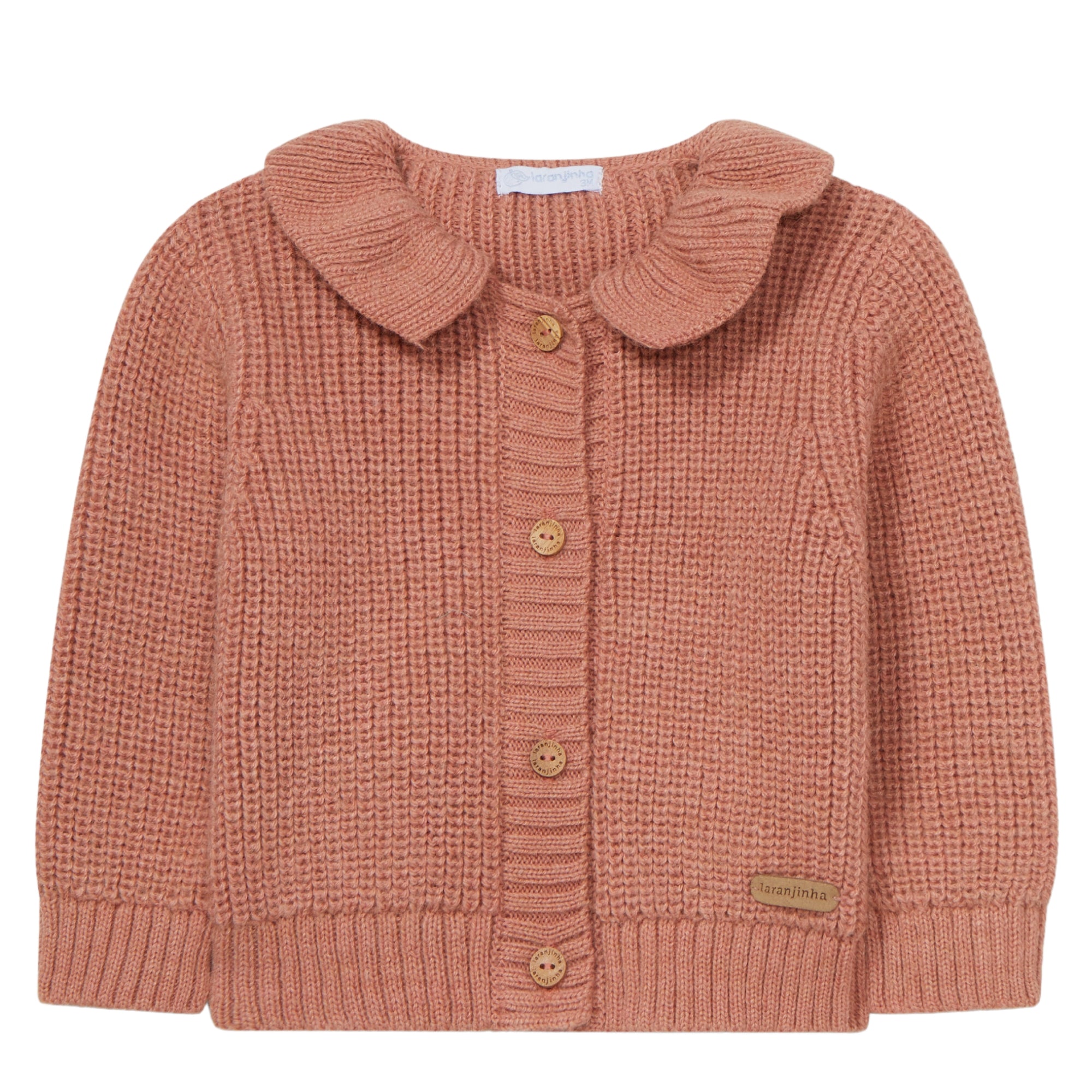 cardigan-bambina-lana-con-collo-volant-chiuso-con-bottoni-invernale